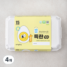 무항생제 인증 계림농장 매일먹는 특란, 15구, 4개