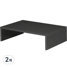 구스페리 데스크 우드 모니터 받침대 조립형, 블랙, 2개