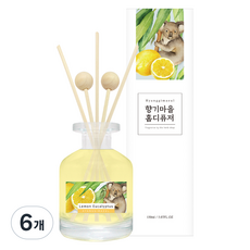 향기마을 실내용 홈 디퓨저, 레몬유칼립투스, 150ml, 6개