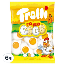 계란후라이 모양 젤리, 100g, 6개