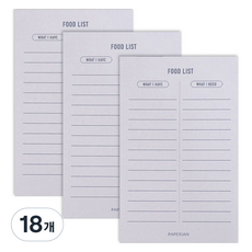 PAPERIAN Make a Memo 便條紙, 食品清單, 18個