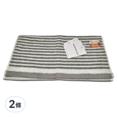 MORINO 摩力諾 抗菌防臭條紋方巾 棉紗 35 x 33cm, 顏色隨機, 2條