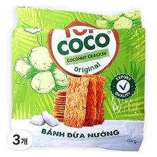 TOPCOCO 椰子脆餅 原味, 150g, 3袋