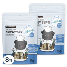 멍템 반려동물 동결건조 트릿, 열빙어, 55g, 8개