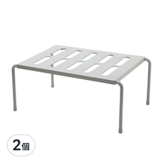 省空間可伸縮置物收納架 ABS材質, 2個, Grey