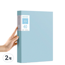 서류정리 A4 클리어파일 40p, 블루 40매, 2개
