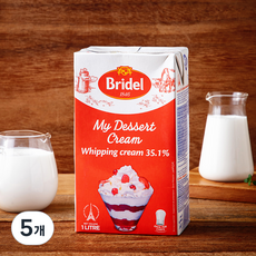 브리델 휘핑크림 35.1%, 5개, 1L
