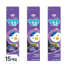 뽀로로 저불소 치약 포도향, 50g, 15개