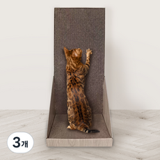 펫샵 스탠딩 벽면형 캣스크래쳐, 우드베이지, 3개