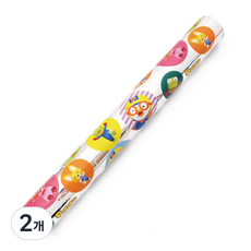투영디자인 뽀로로 포장지 중 37.5 x 1800 cm, 실버, 2개