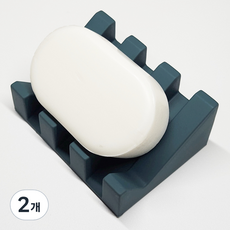 Imily 北歐風矽膠肥皂架, 2個, 藍綠色