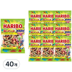 HARIBO 酸蟲軟糖, 80g, 40個