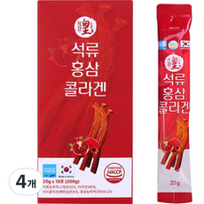 Hwangjiwon 紅參石榴膠原蛋白果凍 10入, 200g, 4盒