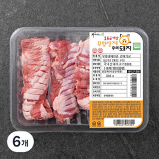 파머스팩 도뜰 한돈 무항생제 인증 1등급이상 갈매기살 구이용 (냉장), 300g, 6개