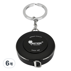 AKTION 鑰匙圈式便攜迷你捲尺 黑色, 6個