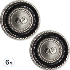 Button King 東大門鈕扣王 Dona 鈕扣 21mm, 黑色 Ni, 6個