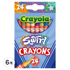 Crayola 繪兒樂 彩色蠟筆, 24色, 6個