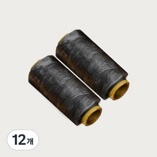 가죽공예 왁스실 초사용 1mm x 220m, 다크그레이, 12개