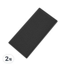 블럭마트 주방 드라잉매트 식기 컵 건조매트 30 x 15 x 1 cm, 1단, 블랙, 2개