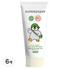 SUPER DADDY 아토비건 易清洗防曬乳 SPF50+ PA++++, 6個, 60ml