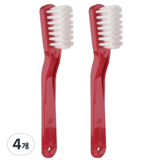 WEDENT 威登 假牙專用牙刷 紅色 WD729, 4個, 1入