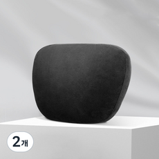 레드에셋 차량 목쿠션, 블랙, 2개