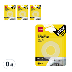 deLi 得力 雙面膠帶 25.4mm x 1.5m EA35201, 透明, 8個