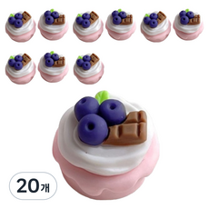 Lucy Market 蛋糕DIY材料 藍莓 + 粉紅色 25 x 15 mm, 20個