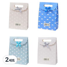 마켓감성 플랩 리본 선물가방12P 대형, 라이프, 2세트