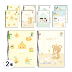 PENPIA 1 000小學線圈筆記本1-2日記共用10個入, 隨機出貨, 2個