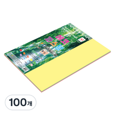 종이문화 에코파스텔 얇은 10색 양면색상지 120g A3, 100개