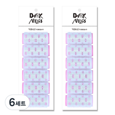 黑暗加熱髮捲 6p 套裝, 混色, 6組