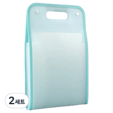 Bada Tokki 海兔整齊收納風琴夾 13格 A4 330 x 240 cm + 標籤組, 綠色, 2套