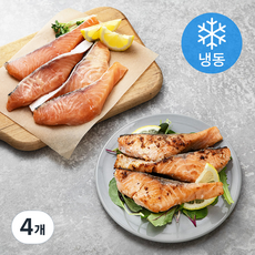 오젠 치즈갈릭 연어스테이크 (냉동), 120g, 4개