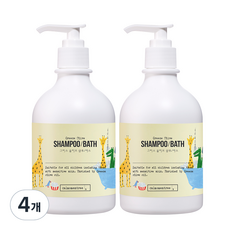 캄모멘트리 유아용 그리스 올리브 바스 올인원클렌저, 350ml, 4개