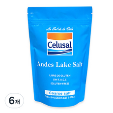 Celusal 安地斯湖粗鹽夾鏈袋, 600g, 6個