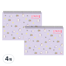 아이비스 스케치북 토끼패턴, 8절, 4개, 35매