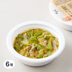 짱죽 반찬 밥새우 애호박 나물, 100g, 6개