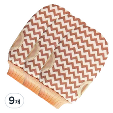 Nesting Home 連指去角質搓澡手套, 9個, 1入, 紅色