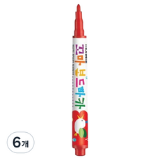 모나미 꼬마 보드마카 1.5mm, 6개, 적색