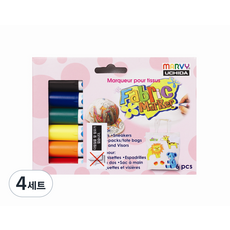 Uchida 織物麥克筆 6入, 6色, 4套