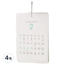 YANGJISA 2026 掛曆 A5, 單一顏色, 4個