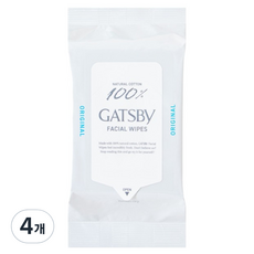 GATSBy 潔面濕紙巾 酷涼型, 4個