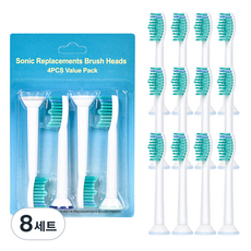온비유 필립스 소닉케어 전동칫솔 호환 리필모 4개입, 프로리절트, 8세트