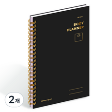 Monogram 身體計畫本 100天 MG-0037, 2個, PUREBLACK