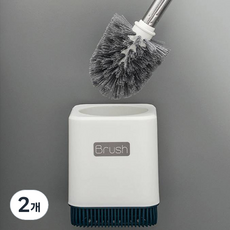 WithWin 壁掛式瀝水整潔馬桶刷, 藍色, 2個