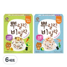 미즈앤코 뿌릴락비빌락 2종 후리가케 세트, 20g, 야채 + 해물, 6세트