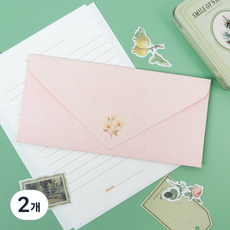 Good given 高級零用錢信封 花壇木蘭 10入 貼紙 12入, 2個, 淺粉紅色