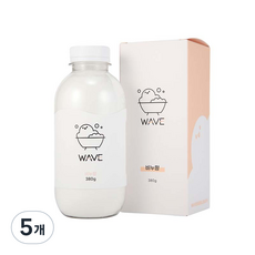 웨이브코리아 과일 버블바스 3종 거품목욕 아기입욕제 화이트 비누, 380g, 5개