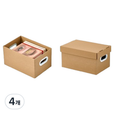 多功能簡潔收納生活箱 E型, 4個, 混色